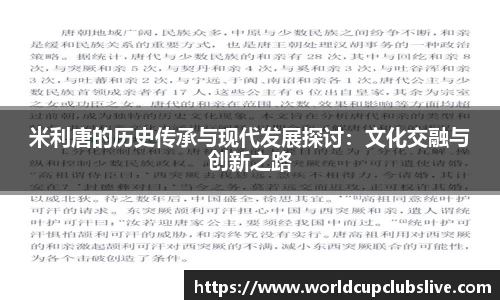 米利唐的历史传承与现代发展探讨：文化交融与创新之路